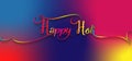 Happy Holi Indian Festival Banner, Colorful gulaal, powder color, party card, colourful gradient fluid patterned, paper multicolor