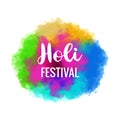Happy holi indian spring festival of colors greeting card design Royalty Free Stock Photo