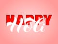 Happy Holi lettering. Vector illustration for card