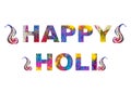 HAPPY HOLI, HOLI SPLASH holi celebration colourful india illustration Royalty Free Stock Photo