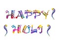 HAPPY HOLI, HOLI SPLASH holi celebration colourful india illustration Royalty Free Stock Photo