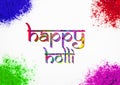 HAPPY HOLI, HOLI SPLASH ON INDIA MAP colourful india map Royalty Free Stock Photo