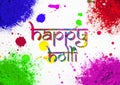 HAPPY HOLI, HOLI SPLASH ON INDIA MAP colourful india map Royalty Free Stock Photo