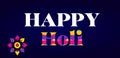 Happy Holi Stylish Text and background illustration Design Royalty Free Stock Photo