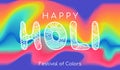 Happy Holi. Vector colorful banner template