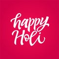 Happy Holi - vector hand drawn brush lettering