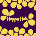 Happy holi wishes greeting card template, abstract background with colorful splash pattern, graphic design illustration wallpaper Royalty Free Stock Photo