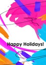 Happy holidays abstract postcard template Royalty Free Stock Photo