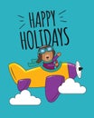 Happy holidays illustration Royalty Free Stock Photo