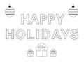 Happy holidays blueprint - isolated Royalty Free Stock Photo