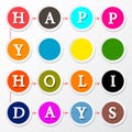 Happy Holidays Colorful Circles