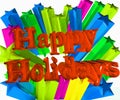 Happy holidays 3D festive image