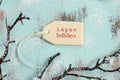 Happy holidays gift tag