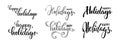 Happy holidays. Hand drawn creative calligraphy and brush pen lettering. design for holiday greeting cards and invitations of the Royalty Free Stock Photo