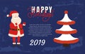 Happy Holidays Merry Christmas Happy New Year 2019 Royalty Free Stock Photo