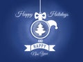 Happy Holidays and New Year for everyone , artistic style logo, super quality abstract business poster
