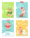 Happy Holidays New Year Symbol Christmas Piglet