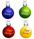 Happy Holidays Ornaments