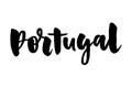 Happy holidays in portugues. Boas Festas. Lettering. Hand drawn vector illustration. Modern calligraphy Royalty Free Stock Photo