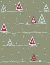 Happy holidays - seamless pattern