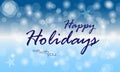 Happy holidays we with you season greeting card white text isolated vector brush Royalty Free Stock Photo