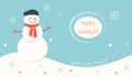 Happy Holidays Snowman Card Royalty Free Stock Photo