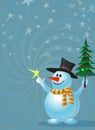 Happy Holidays Snowman Vector Available .ai 10 Royalty Free Stock Photo