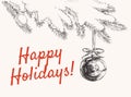 Happy Holidays Vector illustration. Royalty Free Stock Photo