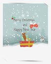 Happy holidays warm wishes creative hand drawn card for winter claus,gift box merry christmas and happy new year,happy greeting ca