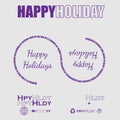 Happy Holidays youth simple vintage fashion, vector illustration for t-shirt.
