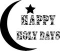 happy holy days jpg image with svg vector cut file for cricut and silhouette