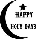 happy holy days jpg image with svg vector cut file for cricut and silhouette