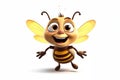 Happy Honey Bee Cartoon: Transparent Isolated Character, AI