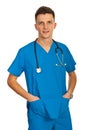 Happy hospital worker Royalty Free Stock Photo