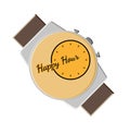 Happy hour background with watch Royalty Free Stock Photo