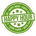 Happy Hour Badge. Eps 10 Vector Royalty Free Stock Photo