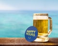 Happy Hour Concept for Bar, Cafe or Hotel Resort to Promote a Sp Royalty Free Stock Photo