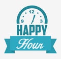 happy hour design Royalty Free Stock Photo