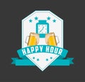 happy hour design Royalty Free Stock Photo