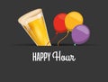 happy hour design Royalty Free Stock Photo