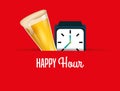 happy hour design Royalty Free Stock Photo