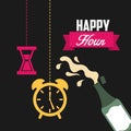 happy hour design Royalty Free Stock Photo