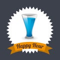 Happy hour design Royalty Free Stock Photo