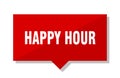 Happy hour red tag Royalty Free Stock Photo