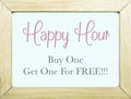 Happy Hour Sign Royalty Free Stock Photo