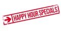 Happy hour specials stamp Royalty Free Stock Photo