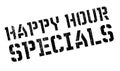 Happy hour specials stamp Royalty Free Stock Photo