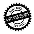 Happy hour specials stamp Royalty Free Stock Photo