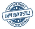 happy hour specials stamp. happy hour specials round grunge sign. Royalty Free Stock Photo