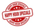 happy hour specials stamp. happy hour specials round grunge sign. Royalty Free Stock Photo